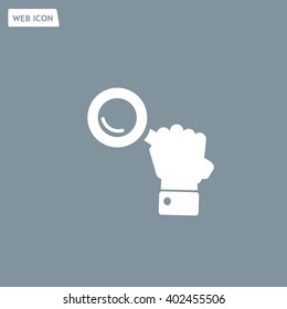 Search icon, vector illustration. Flat design style