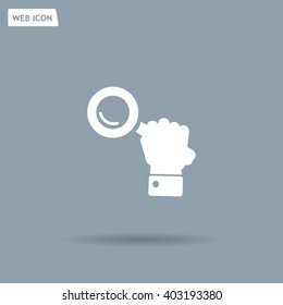 Search icon, vector illustration. Flat design style