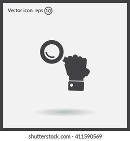 Search icon, vector illustration. Flat design style