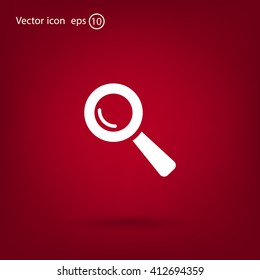 Search icon, vector illustration. Flat design style