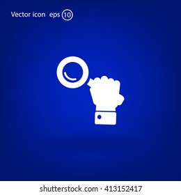 Search icon, vector illustration. Flat design style