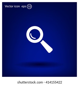 Search icon, vector illustration. Flat design style