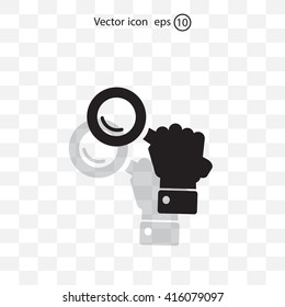 Search icon, vector illustration. Flat design style