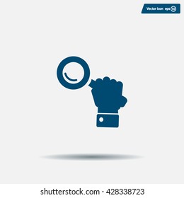 Search icon, vector illustration. Flat design style