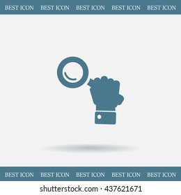 Search icon, vector illustration. Flat design style