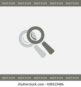 Search icon, vector illustration. Flat design style