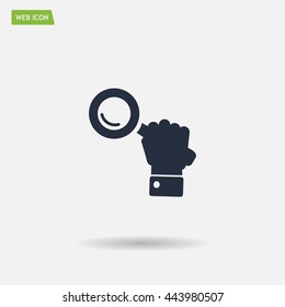 Search icon, vector illustration. Flat design style