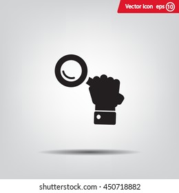 Search icon, vector illustration. Flat design style