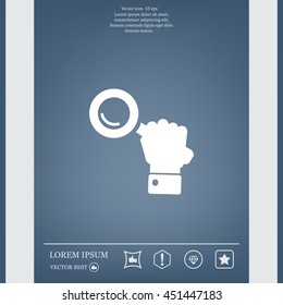 Search icon, vector illustration. Flat design style