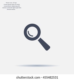 Search icon, vector illustration. Flat design style