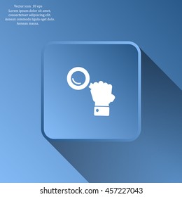 Search icon, vector illustration. Flat design style