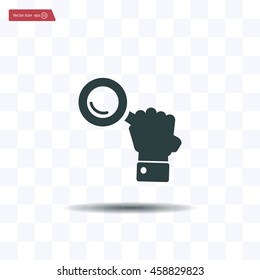 Search icon, vector illustration. Flat design style