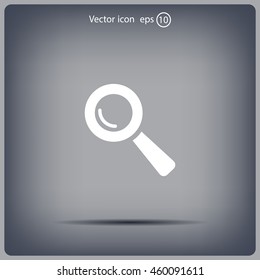 Search icon, vector illustration. Flat design style