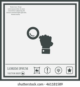 Search icon, vector illustration. Flat design style