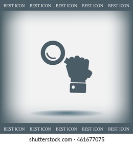 Search icon, vector illustration. Flat design style