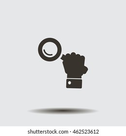 Search icon, vector illustration. Flat design style