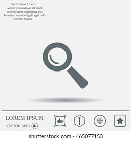 Search icon, vector illustration. Flat design style