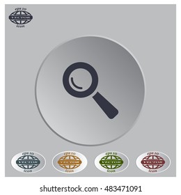 Search icon, vector illustration. Flat design style
