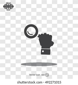 Search icon, vector illustration. Flat design style