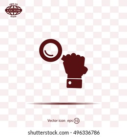 Search icon, vector illustration. Flat design style