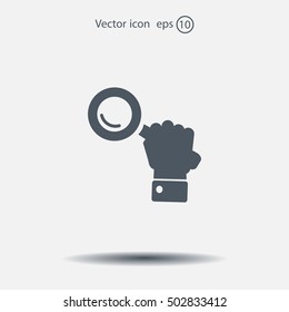 Search icon, vector illustration. Flat design style