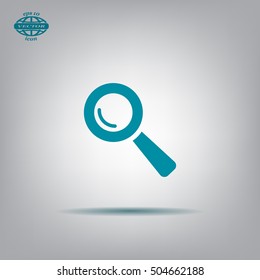 Search icon, vector illustration. Flat design style