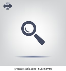 Search icon, vector illustration. Flat design style