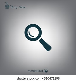 Search icon, vector illustration. Flat design style