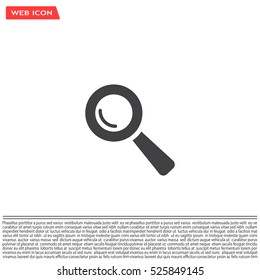Search icon, vector illustration. Flat design style