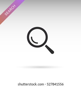 Search icon, vector illustration. Flat design style