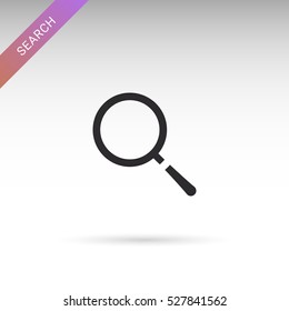 Search icon, vector illustration. Flat design style