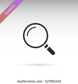 Search icon, vector illustration. Flat design style