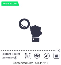 Search icon, vector illustration. Flat design style