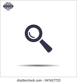 Search icon, vector illustration. Flat design style