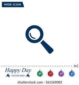 Search icon, vector illustration. Flat design style