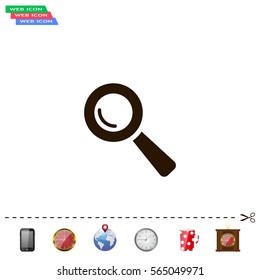 Search icon, vector illustration. Flat design style