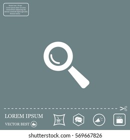 Search icon, vector illustration. Flat design style