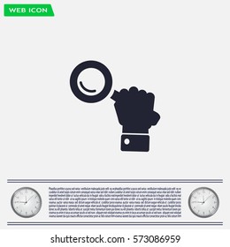 Search icon, vector illustration. Flat design style