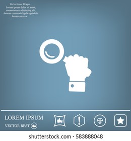 Search icon, vector illustration. Flat design style