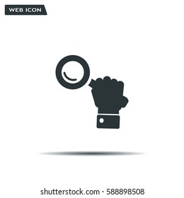Search icon, vector illustration. Flat design style