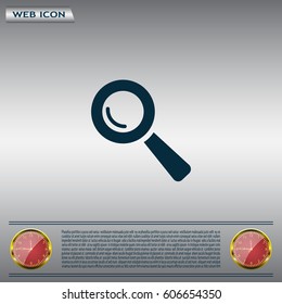 Search icon, vector illustration. Flat design style