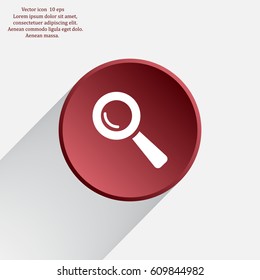 Search icon, vector illustration. Flat design style
