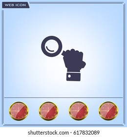 Search icon, vector illustration. Flat design style