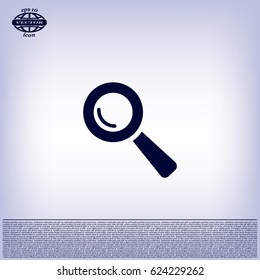 Search icon, vector illustration. Flat design style