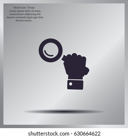 Search icon, vector illustration. Flat design style