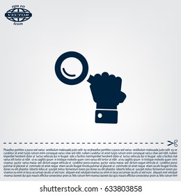 Search icon, vector illustration. Flat design style