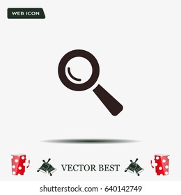 Search icon, vector illustration. Flat design style