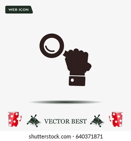 Search icon, vector illustration. Flat design style