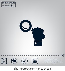 Search icon, vector illustration. Flat design style