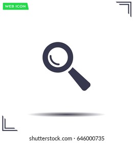 Search icon, vector illustration. Flat design style